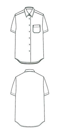 SEVEN（白洋社） UH7603 女性用シャツ 半袖｜ カフェユニフォーム 